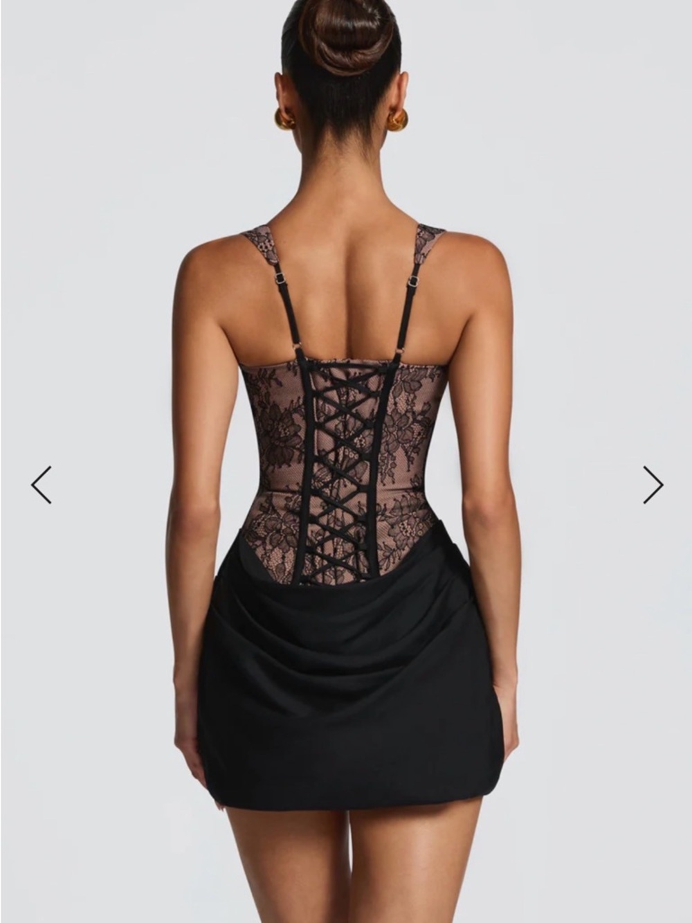 Babyboo CORNELIA MINI DRESS - BLACK LACE XS NWT - Picture 3 of 7